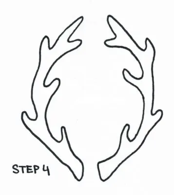 steps to drawing antlers.