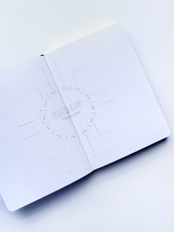 Birthday Tracker Template | Free Bullet Journal Layout Printable ...