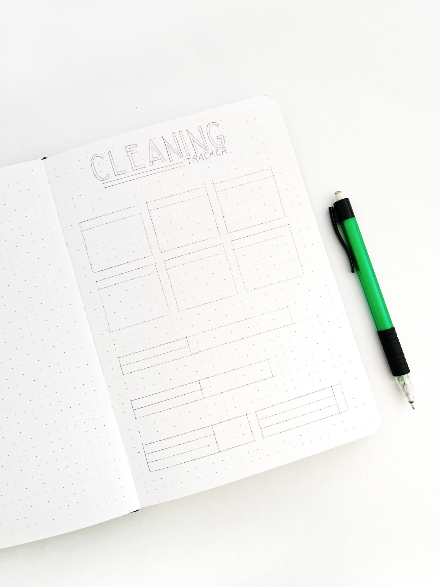Cleaning Tracker Template | Free Bullet Journal Layout Printable ...