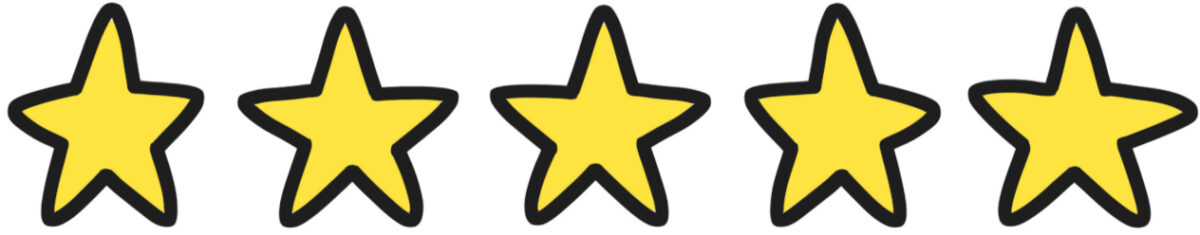 five star rating doodle.