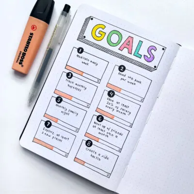 Goal Tracker Template | Free Bullet Journal Layout Printable