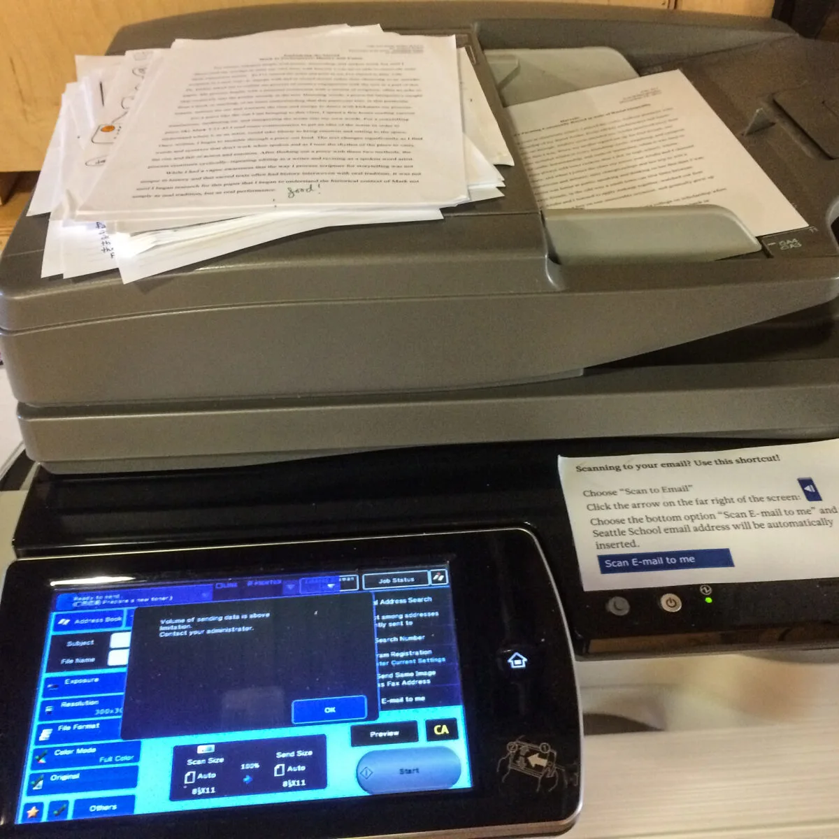 A college library photocopier.