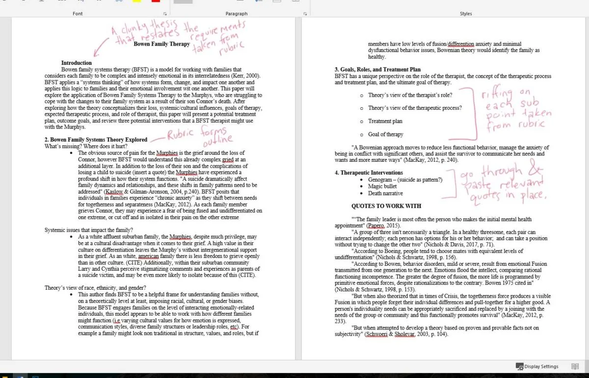 how to write a research paper illustrate with screenshots.