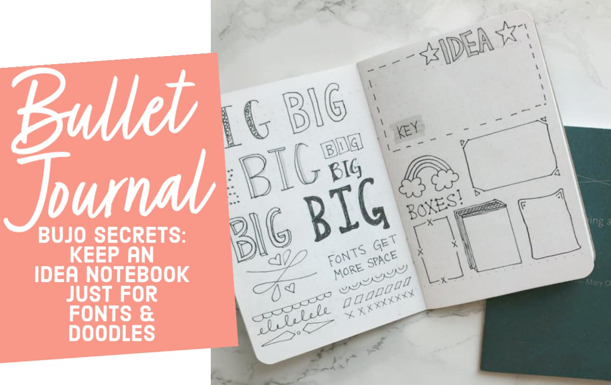 Bullet journal notebooks make it easy t keep ideas, templates, and icons handy.